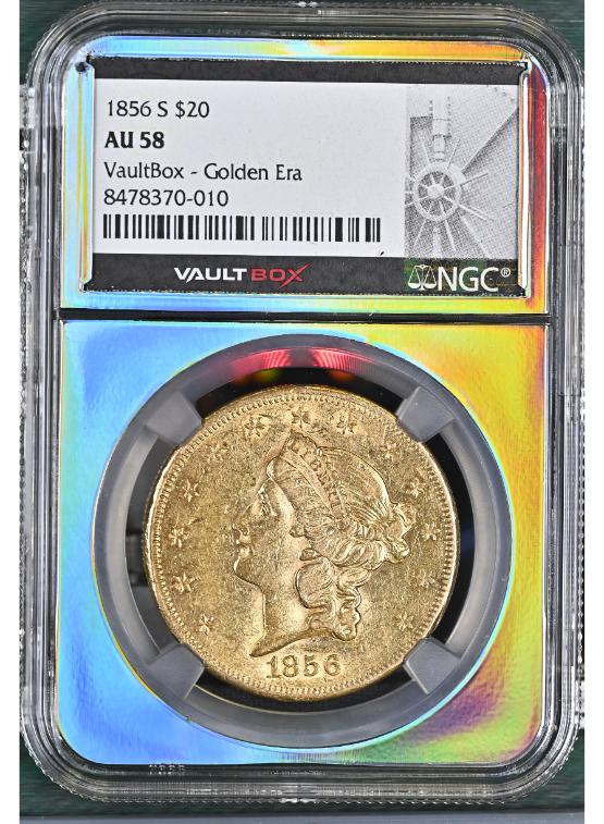 1856-S G$20 NGC AU58 FRONT