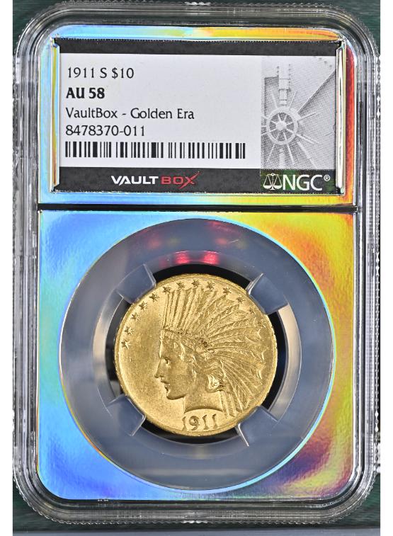 1911-S G$10 NGC AU58 FRONT