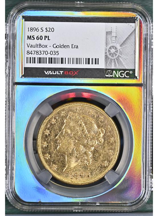 1896-S G$20 NGC MS60PL FRONT