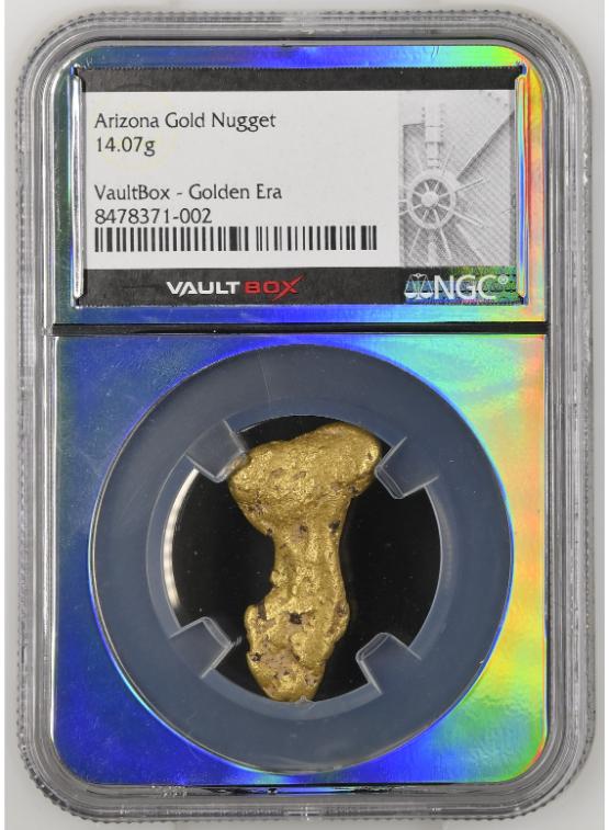 14.07 ARIZONA GRAM GOLD NUGGET NGC CERTIFIED FRONT