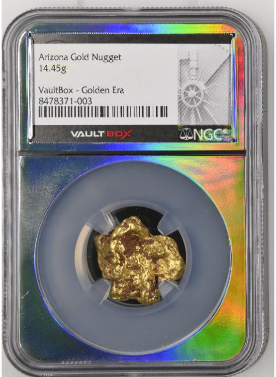 14.45 GRAM ARIZONA GOLD NUGGET NGC CERTIFIED FRONT