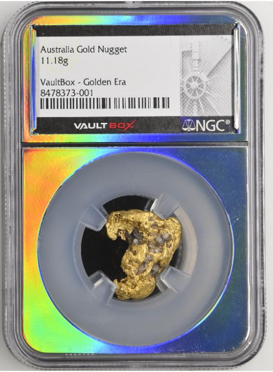 11.18 GRAM AUSTRALIA GOLD NUGGET NGC CERTIFIED FRONT