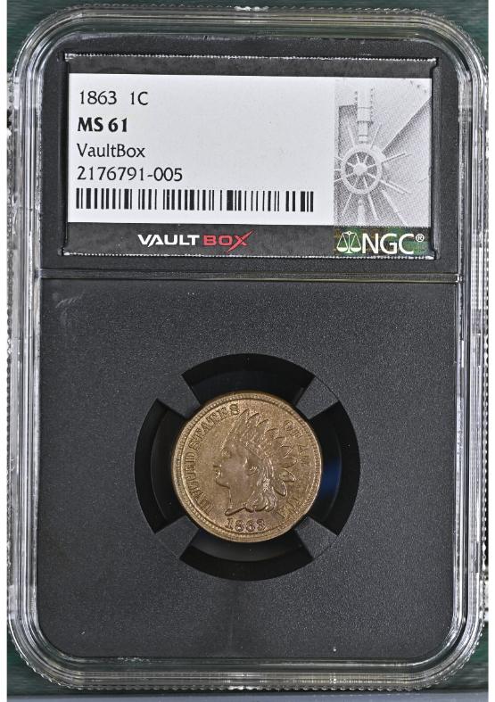 1863 1C NGC MS61 FRONT