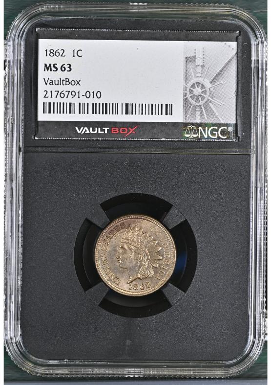 1862 1C NGC MS63 FRONT
