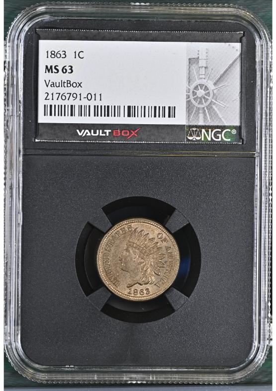 1863 1C NGC MS63 FRONT