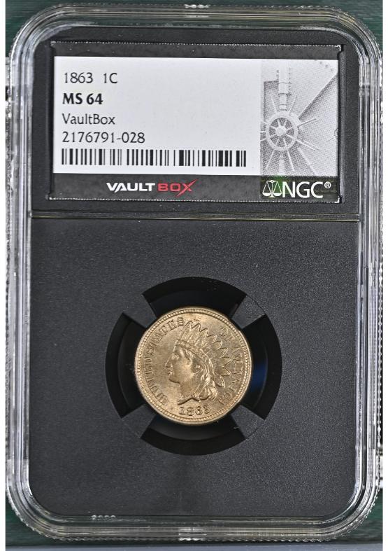 1863 1C NGC MS64 FRONT