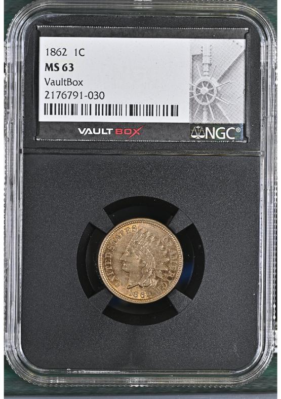 1862 1C NGC MS63 FRONT