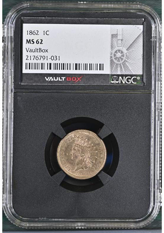 1862 1C NGC MS62 FRONT