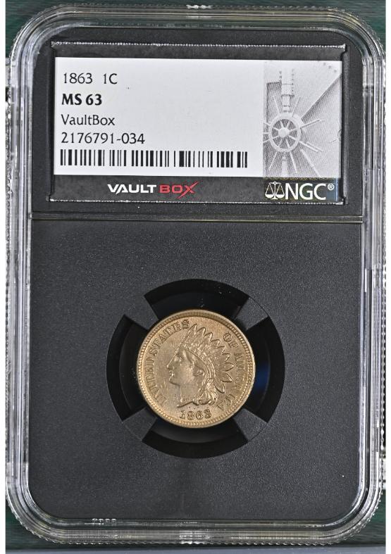 1863 1C NGC MS63 FRONT