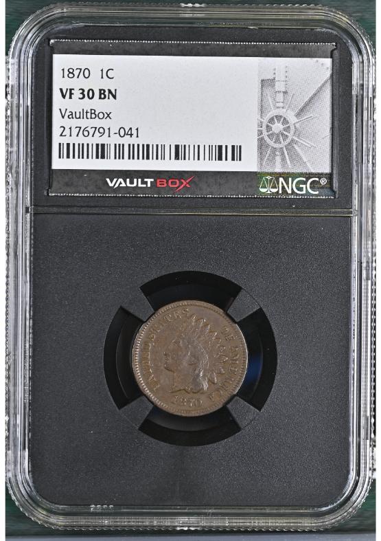 1870 1C NGC VF30BN FRONT
