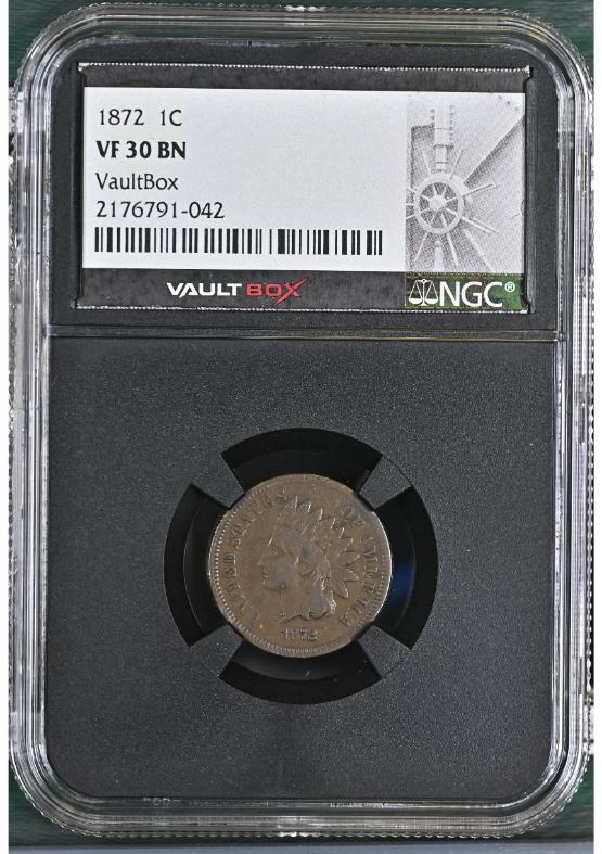 1872 1C NGC VF30BN FRONT