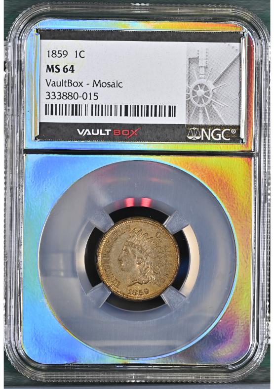1859 1C NGC MS64 CAC FRONT