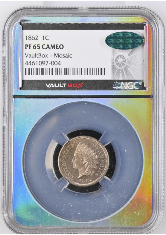 1862 1C NGC PF65 CAMEO CAC FRONT