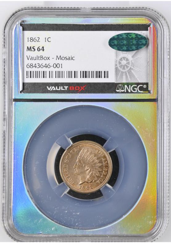 1862 1C NGC MS64 CAC FRONT