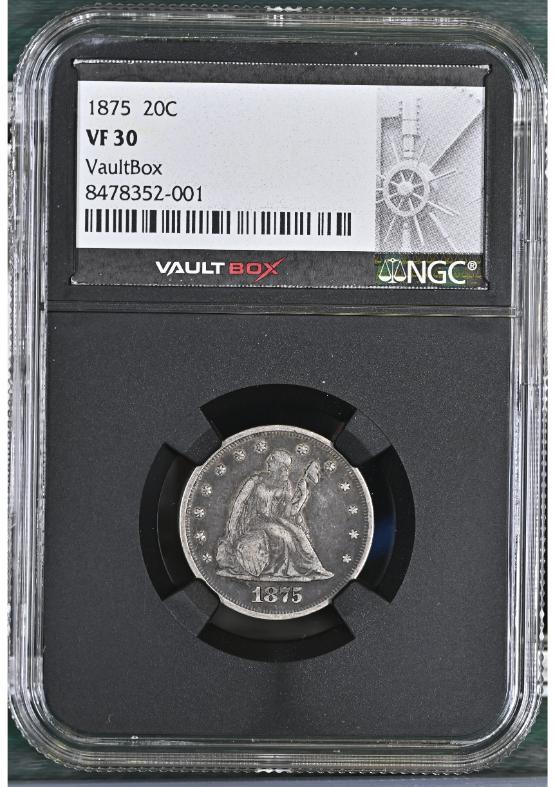 1875 20C NGC VF30 FRONT