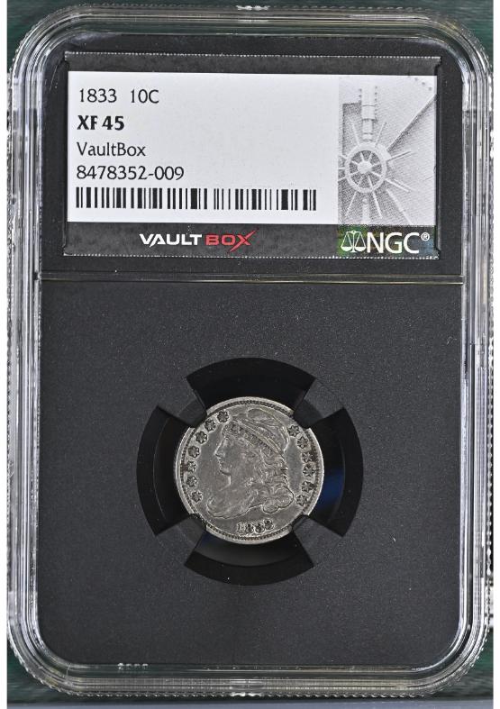 1833 10C NGC XF45 FRONT