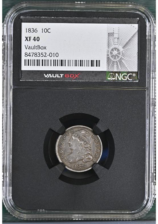 1836 10C NGC XF40 FRONT