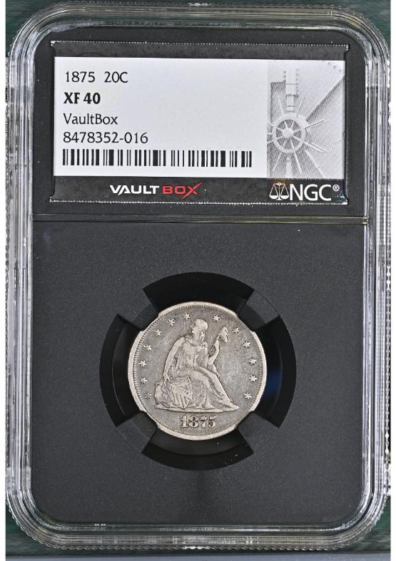 1875 20C NGC XF40 FRONT