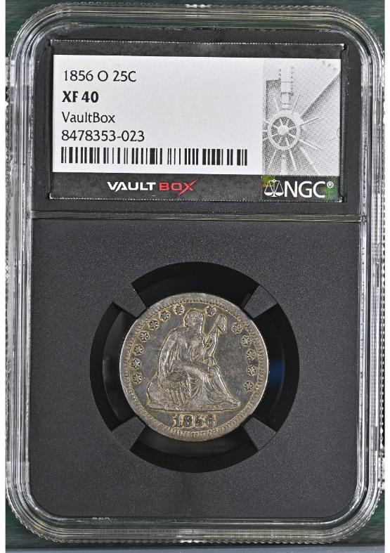 1856-O 25C NGC XF40 FRONT