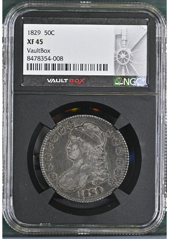 1829 50C NGC XF45 FRONT