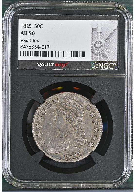 1825 50C NGC AU50 FRONT
