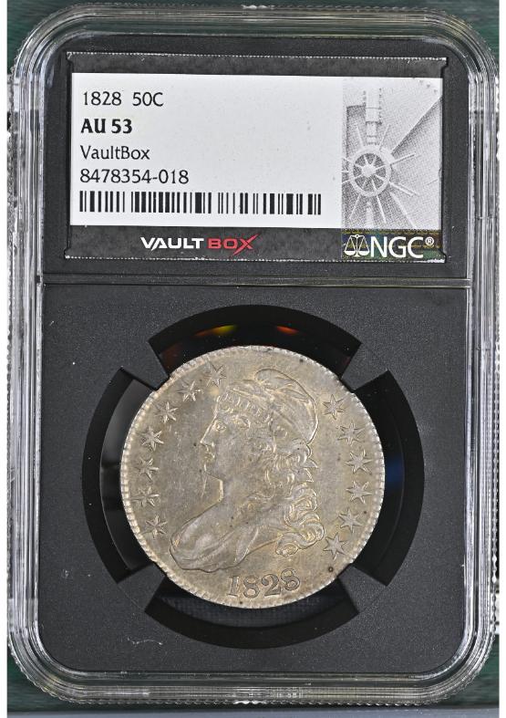 1828 50C NGC AU53 FRONT