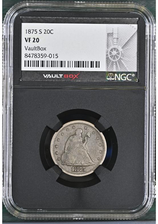 1875-S 20C NGC VF20 FRONT