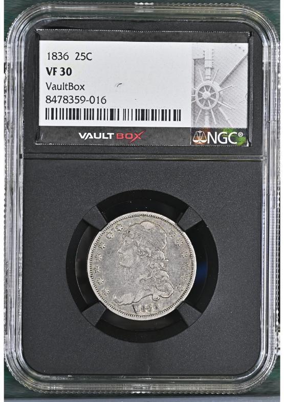 1836 25C NGC VF30 FRONT