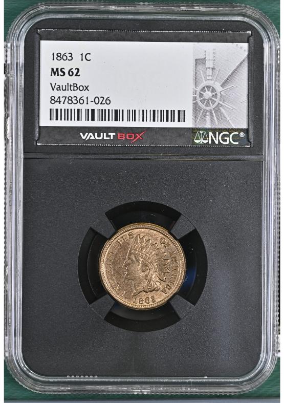 1863 1C NGC MS62 FRONT