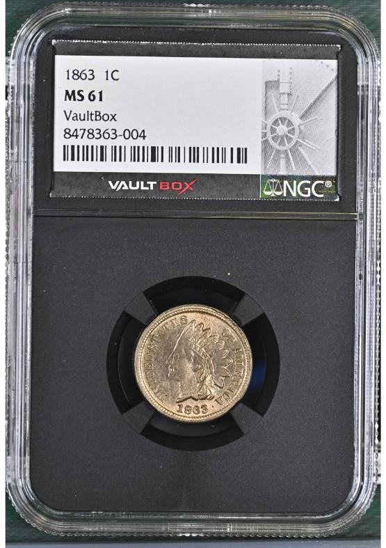 1863 1C NGC MS61 FRONT