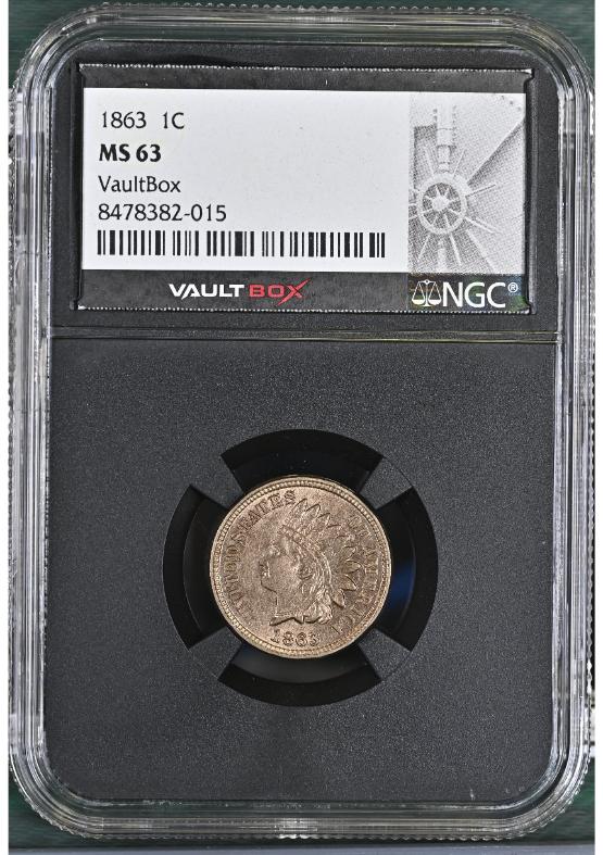 1863 1C NGC MS63 FRONT