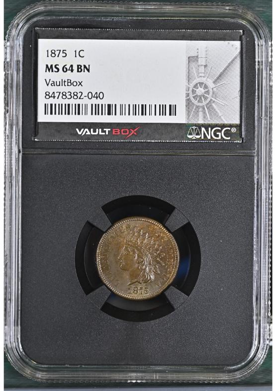 1875 1C NGC MS64BN FRONT