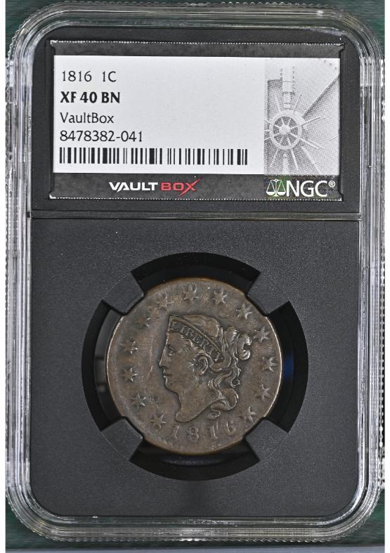 1816 1C NGC XF40BN FRONT