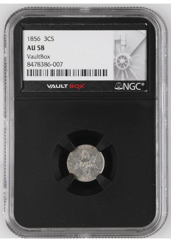 1856 3CS NGC AU58 FRONT