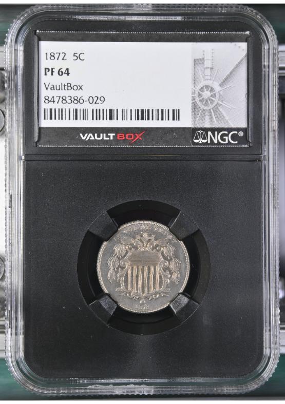 1872 5C NGC PF64 FRONT