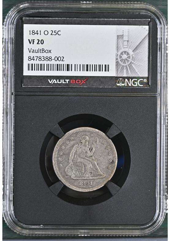 1841-O 25C NGC VF20 FRONT