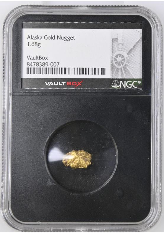 1.68G ALASKA GOLD NUGGET NGC CERTIFIED FRONT