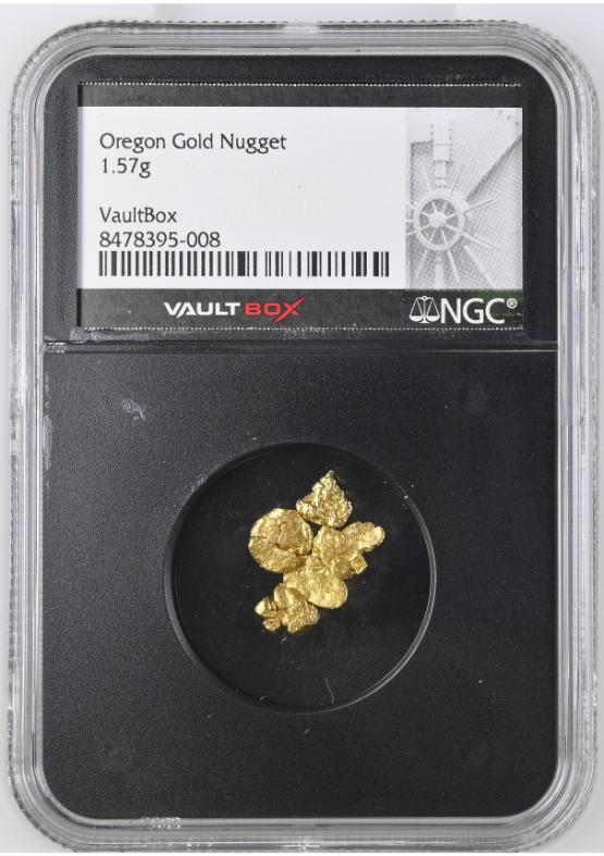 1.57G OREGON GOLD NUGGET NGC CERTIFIED FRONT