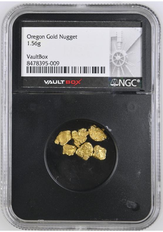 1.56G OREGON GOLD NUGGET NGC CERTIFIED FRONT
