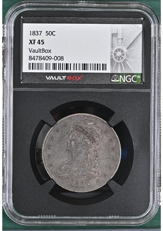 1837 50C NGC XF45 FRONT