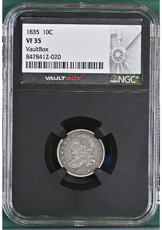 1835 10C NGC VF35 FRONT