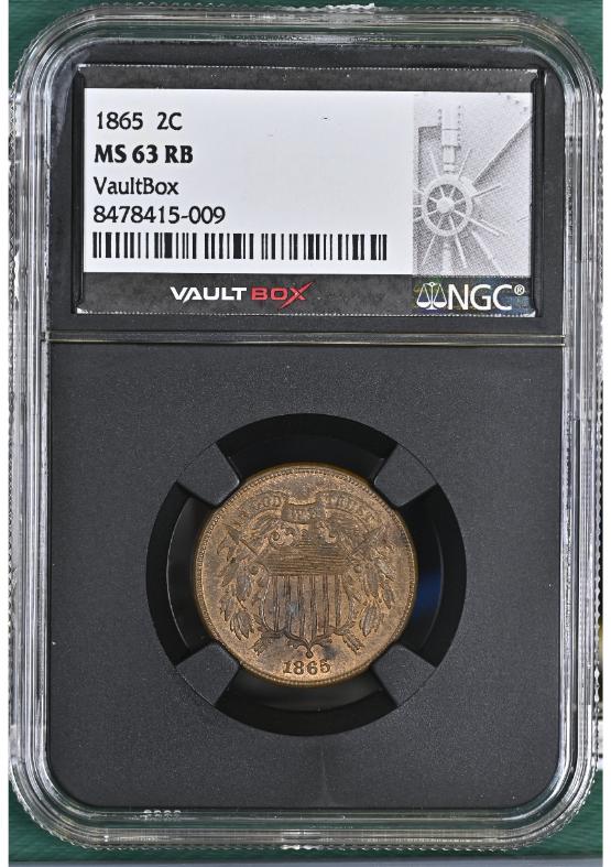 1865 2C NGC MS63RB FRONT