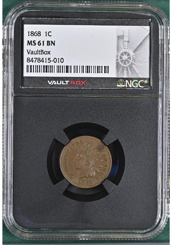 1868 1C NGC MS61BN FRONT