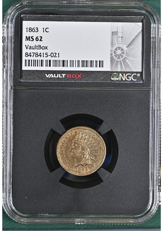 1863 1C NGC MS62 FRONT
