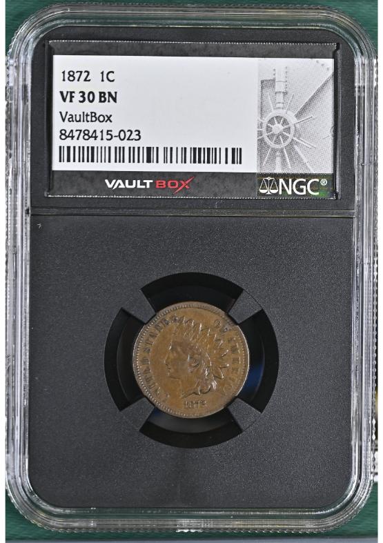 1872 1C NGC VF30BN FRONT