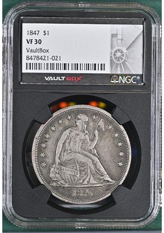 1847 $1 NGC VF30 FRONT