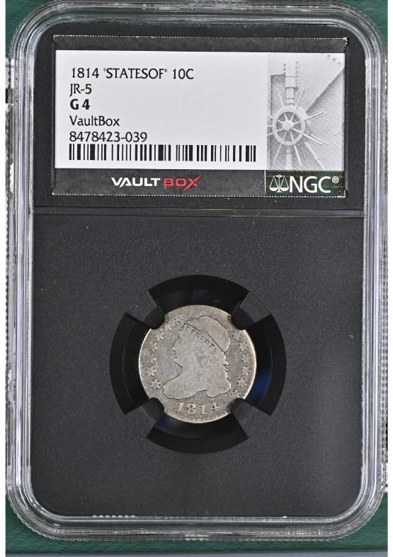 1814 "STATESOF" 10C JR-5 NGC G4 FRONT