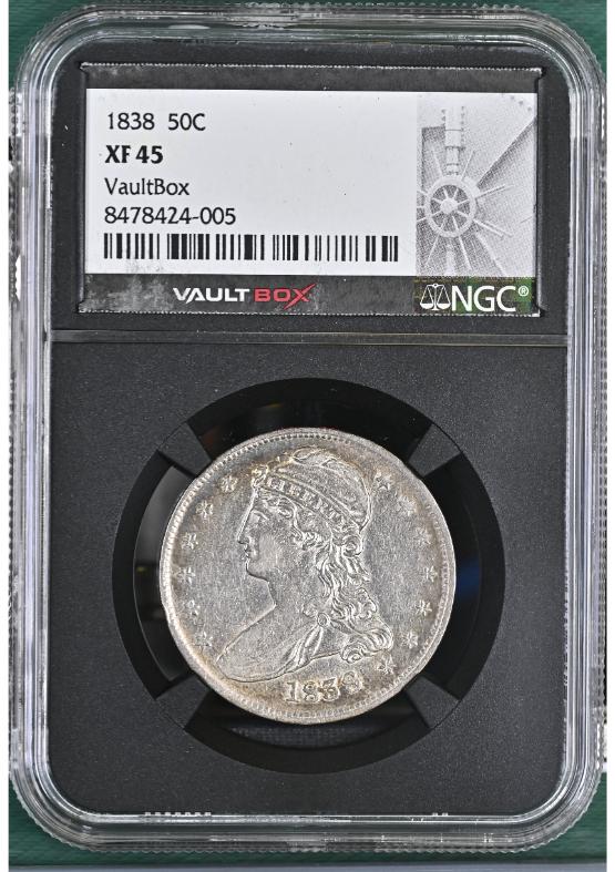 1838 50C NGC XF45 FRONT