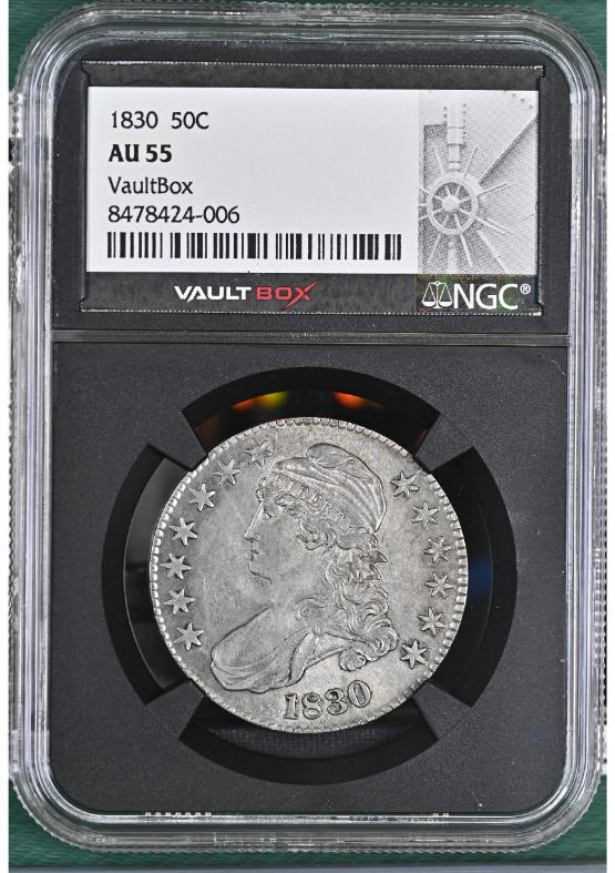1830 50C NGC AU55 FRONT
