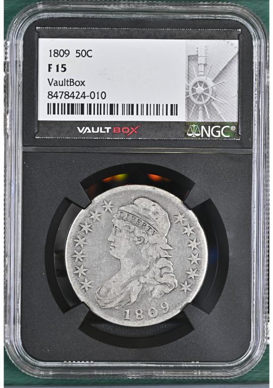 1809 50C NGC F15 FRONT